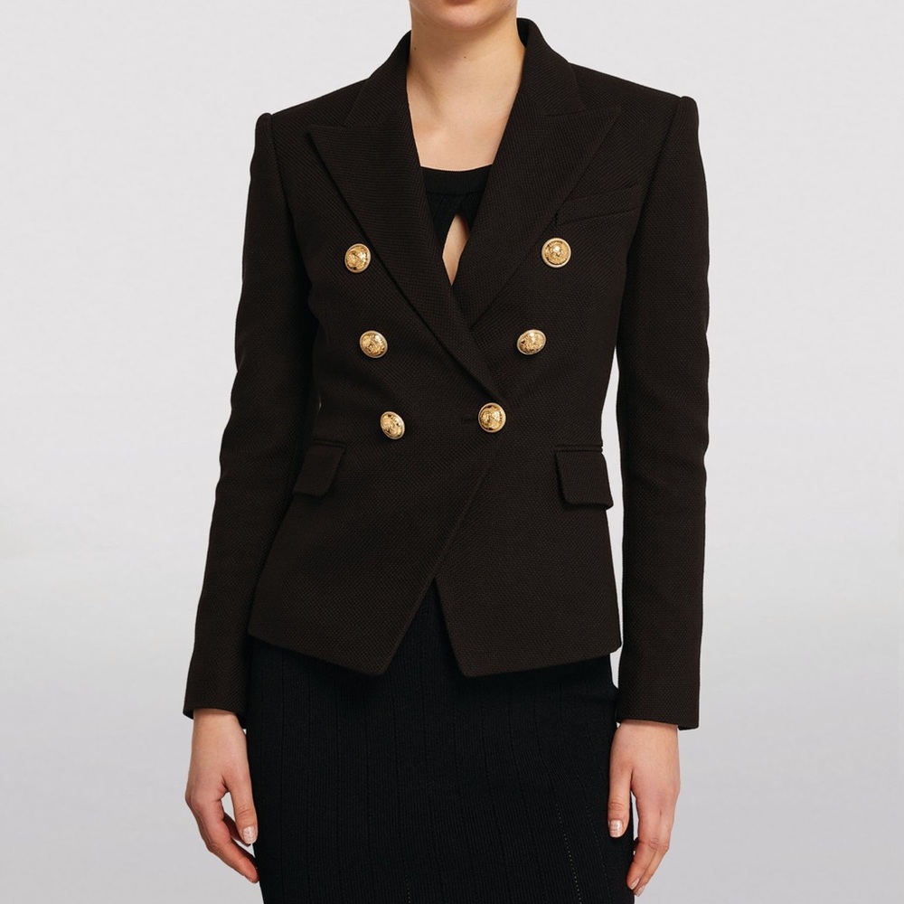 Balmain Double-Breasted Cotton Blazer